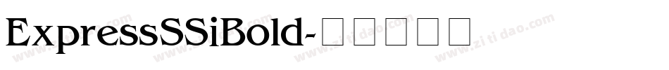 Express SSi Bold字体转换